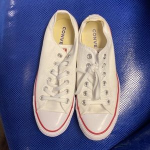 Converse, 8.5 White, Worn once in the house